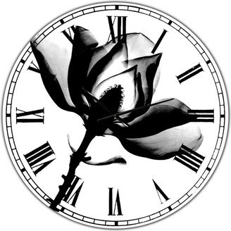 Designart Magnolia X-Ray Oversized Cottage Wall Clock - 36 x 36