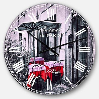 Designart Cityscapes Oversized Round Metal Wall Clock