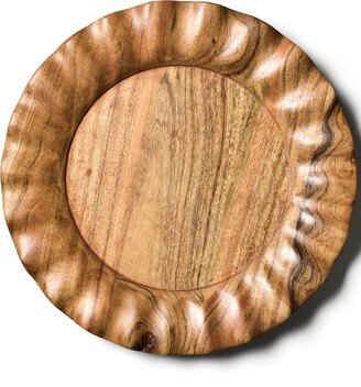 Fundamental Wood Ruffle Platter 13''