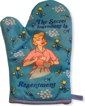 Secret Ingredient Resentment Oven Mitt, Housewarming Gift, Pot Holder, Christmas Hostess Funny Mitts, Vintage Lady