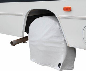 Modern Leisure Sport RV Wheel Covers, 2-Pack, 27-30, White - 30.5 x 9.25 x 30.25