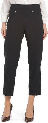 Slim Leg Pants With Faux Front Pockets for Women