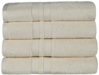 Cotton Highly Absorbent Solid 4Pc Quick-Drying Bath Towel Set-AA