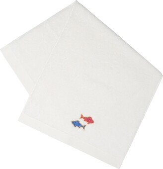 Km Home Collection Fish Embroidery Face Towel