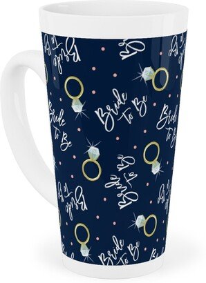 Mugs: Bride To Be - Navy Tall Latte Mug, 17Oz, Blue