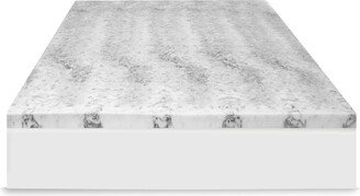 3 Charcoal Infused Memory Foam Mattress Topper, Twin Xl