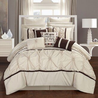 16-piece Legaspi Beige Bed In a Bag Comforter Set