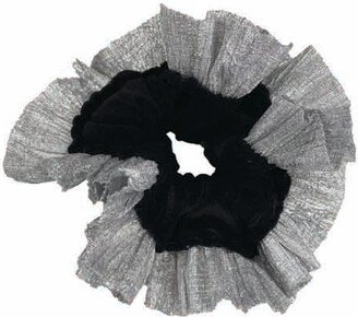 Elfi Silver Trim Velvet Scrunchie