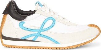 x Paula's Ibiza Flow Runner Nylon & Leather Low-Top Sneakers