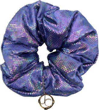 Julia Clancey Oh Halo Violet Snakeskin Scrunchy