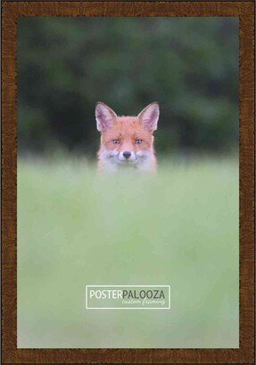 PosterPalooza 15x30 Traditional Natural Complete Wood Picture Frame with UV Acrylic, Foam Board Backing, & Hardware