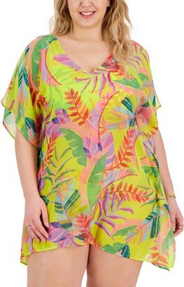 Plus Size Costa Printed Bella Tunic Swim Cover-Up