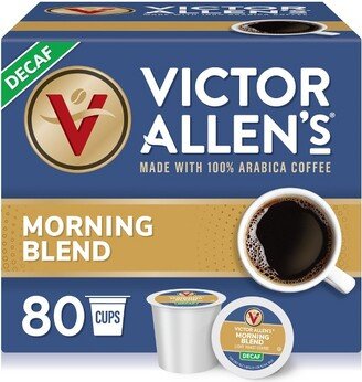 Victor Allen's Coffee Decaf Morning Blend Single Serve Coffee Pods, 80 Ct