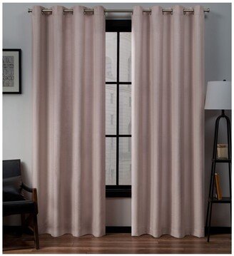 Loha Linen Grommet Top Window Curtain Panel Pair, 54