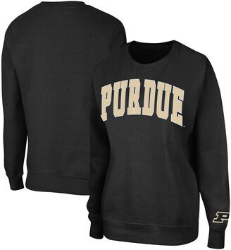 Women's Black Purdue Boilermakers Campanile Pullover Sweatshirt