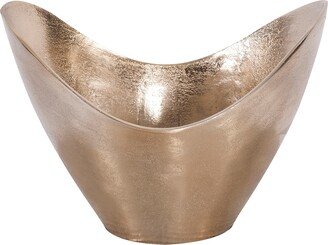 Allan Andrews Raw Gold Aluminum Decorative Hi-Lo Bowl