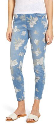 Tropical Orchid Denim Skimmer Leggings