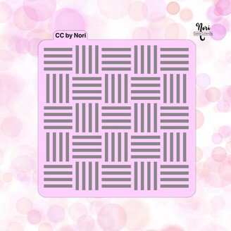 Large Weaved Pattern Geometric Background Stencil - Cookie Cutters By Nori Cns000