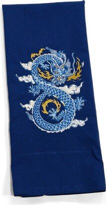 Towel - Chinoiserie Dragon Embroidered Design Kitchen Bath Home Decor
