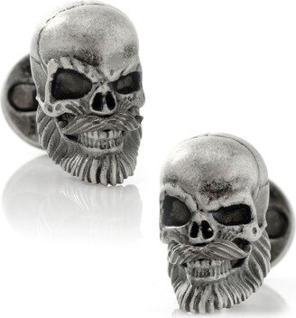 Men's Stainless Steel Mustache Skull Cufflinks