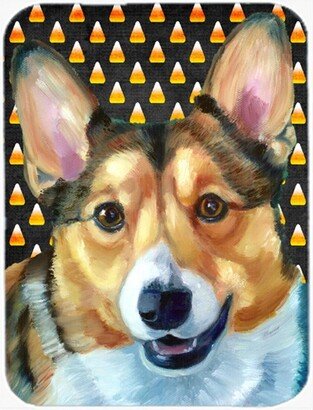 LH9553LCB Corgi Candy Corn Halloween Glass Cutting Board