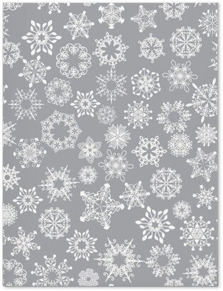 Journals: Snowflake Silver Journal, Gray