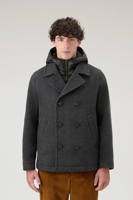 2-in-1 Peacoat in Recycled Italian Wool Blend