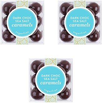 Dark Chocolate Sea Salt Caramel 3-Piece Candy Cubes