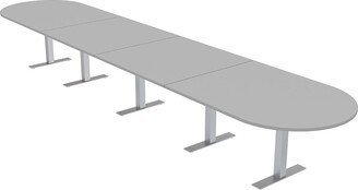 Skutchi Designs, Inc. 18 Person Racetrack Modular Boardroom Table Metal T Bases Power Units