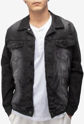 X RAY Men's Denim Jacket in BLACK DENIM Size X Large