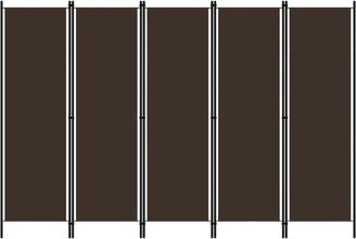 5-Panel Room Divider Brown 98.4