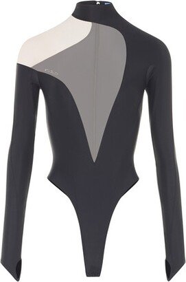 Asymetric illusion bodysuit