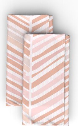 Cloth Napkins: Herringbone Hues Cloth Napkin, Longleaf Sateen Grand, Pink
