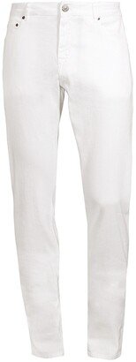 PT Torino Cotton & Linen Stretch Straight-Leg Jeans