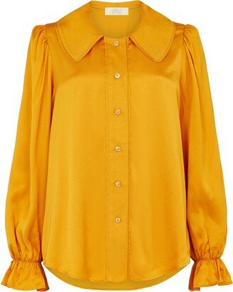 Mirla Beane Saffron Statement Collar Blouse