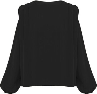 Bluzat Black Blouse With Padded Shoulders