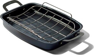 Obsidian Carbon Steel Roaster Pan & Rack