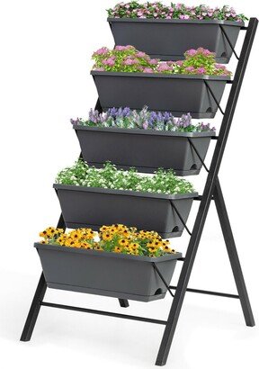 4 Ft Vertical Raised Garden Bed 5-Tier Planter Box