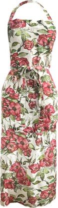 Bertioli by Thyme Rosa Rugosa Printed Linen Apron