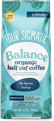 Ashwagandha & Eleuthero Adaptogens Balance Medium Roast Ground Coffee - 12oz