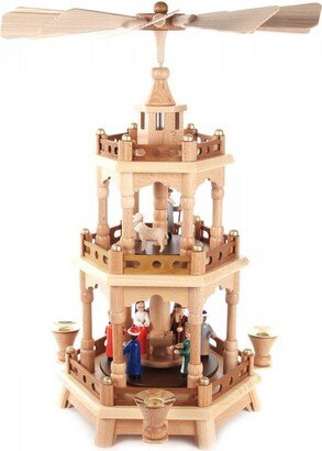 Christmas German Pyramid Colorful Figures 3 Level