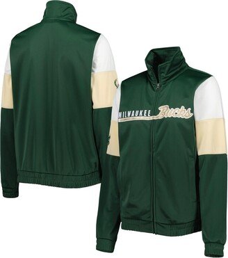 Women's G-iii 4Her by Carl Banks Hunter Green Milwaukee Bucks Change Up Full-Zip Track Jacket