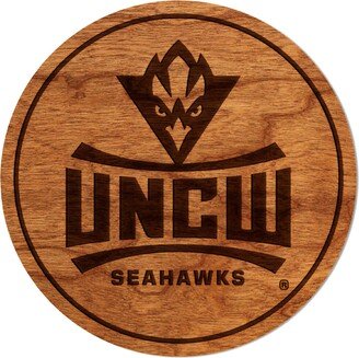 Uncw Seahawks Coaster - Crafted From Cherry Or Maple Wood University Of North Carolina Wilmington | Uncw