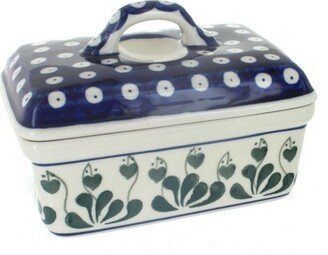 Blue Rose Pottery Blue Rose Polish Pottery Alyce Butter Tub