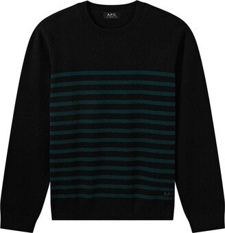 Mattew Striped Crewneck Knitted Sweatshirt