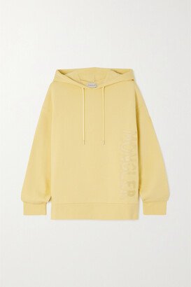 Printed Cotton-blend Jersey Hoodie - Yellow