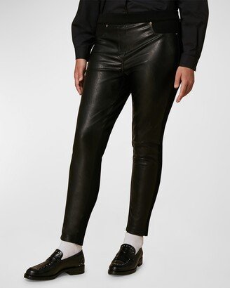 Obelisco Cropped Faux Leather Pants