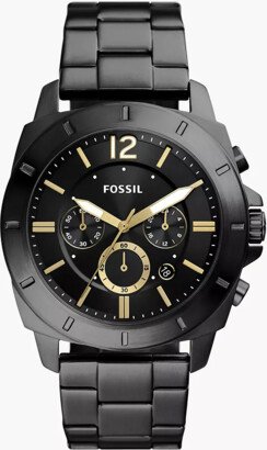 Fossil Outlet Privateer Chronograph Black Stainless Steel Watch