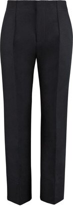 High-Rise Cotton Trousers