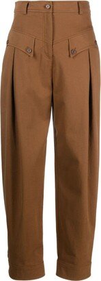 High-Waist Tapered-Leg Trousers-AC